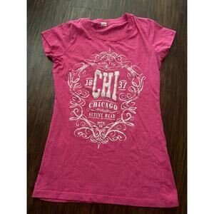 Chicago womens pink graphic tee